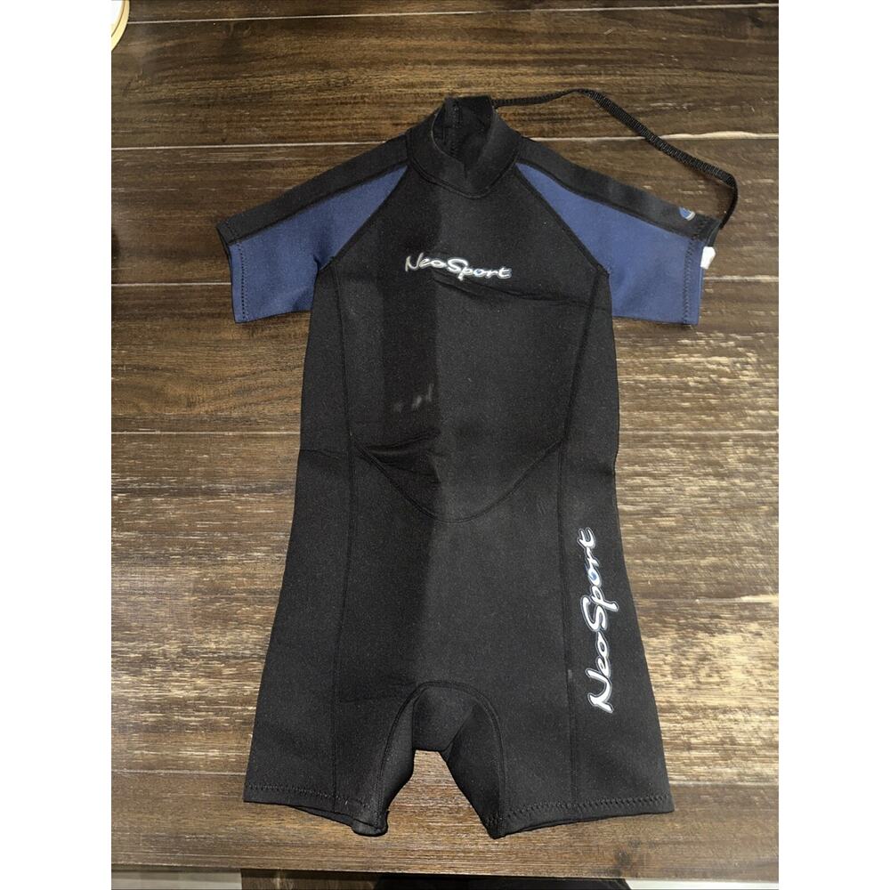 Neo Sport  Children's Size 8 Swimming Wet Suit Blue & Black NMT